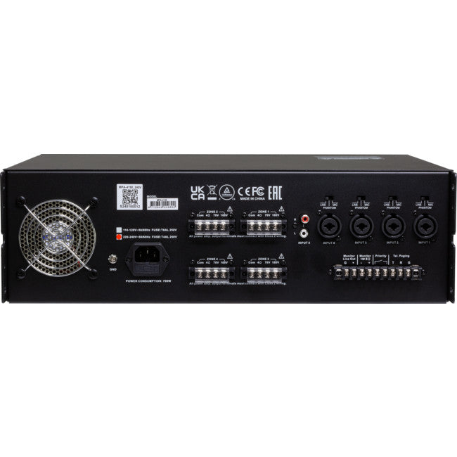MPA4150 4 ZONE CLASS D AMPLIFIER WITH MP3 USB BT 150W*4 5 LINE/MIC IN