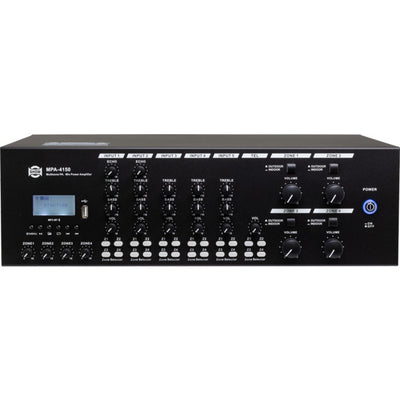 MPA4150 4 ZONE CLASS D AMPLIFIER WITH MP3 USB BT 150W*4 5 LINE/MIC IN
