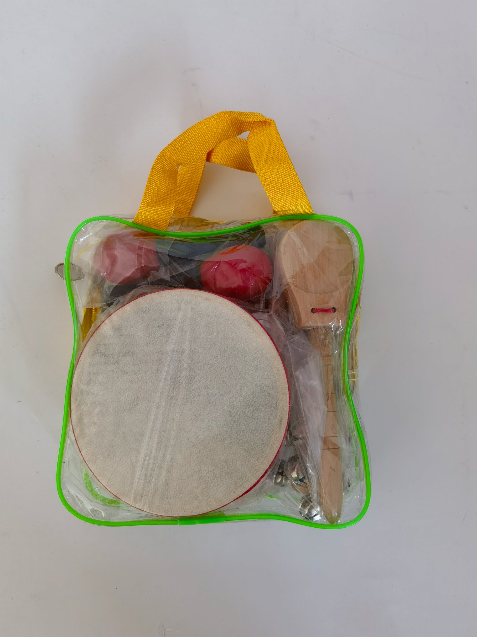 10 piece Percussion Set Kids Educational Drum Bells Maracas Tambourine Guiros More