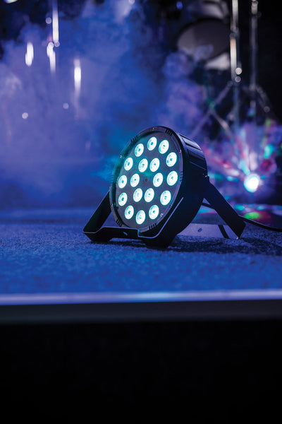 CR Lite High Power LED Light RGB 18 3-in-1 Tri Color Slim Par Can DJ Wedding with Fade Strobe Auto Sound DMX Control