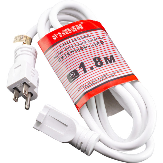 EXLUSA1.8 1.8M USA PLUG EXTENSION LEAD HEAVY DUTY 15AMP POWER LEAD USA-EXT-1.8M