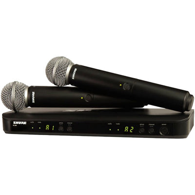 Shure BLX288B58-M17 Dual Hand Held Mic System 662-686MHZ 2X BLX2B58 MIC - 1X BLX88 RX