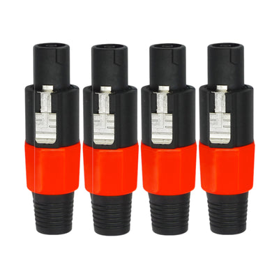 Speakon Jack Speaker Lead Cable 2 Or 4 Pole Connector or Right Angle Orange or Blue