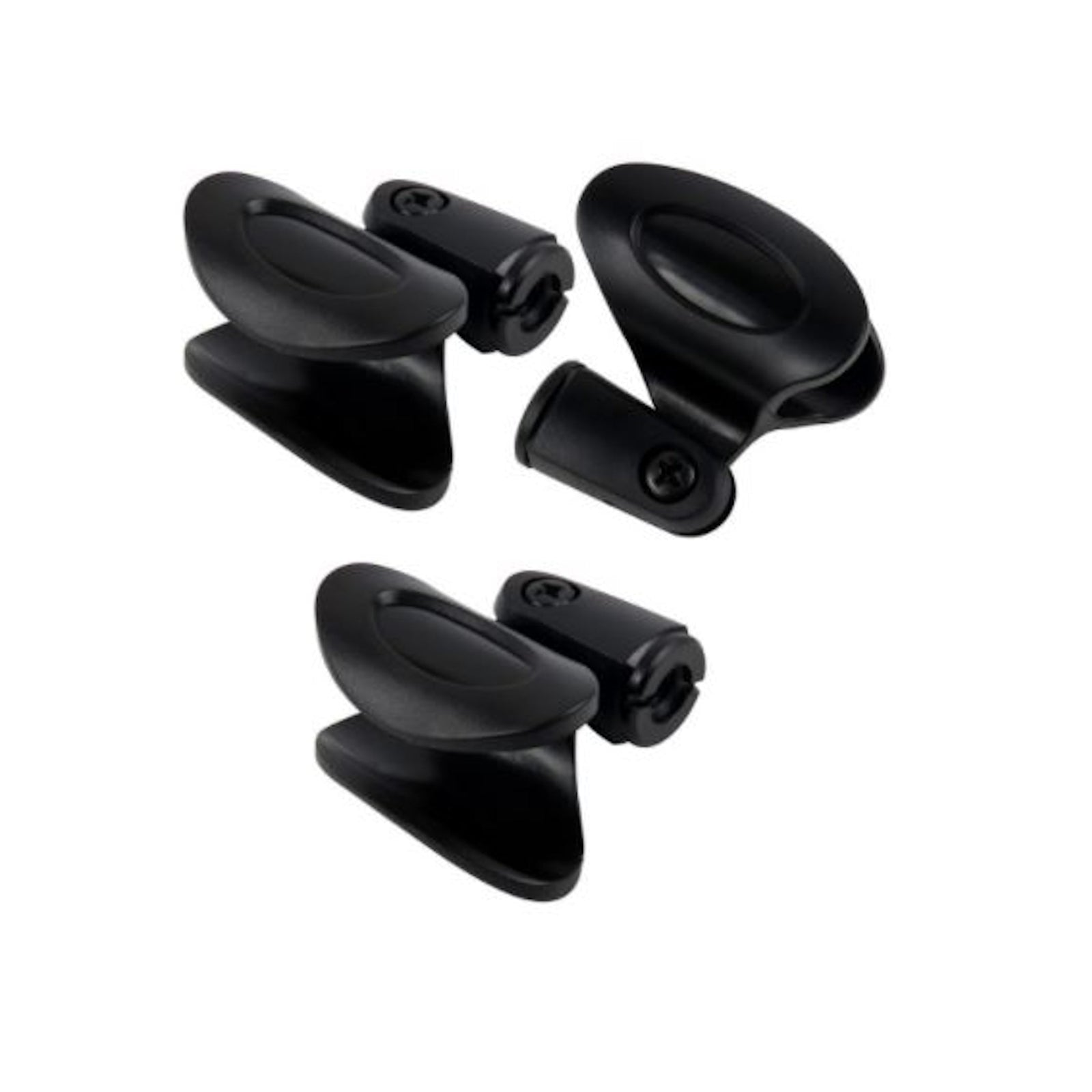 Mic Clip Holder for Microphone Flexible Rubberised Plastic Universal + 3/8" to 5/8" Thread Adapters