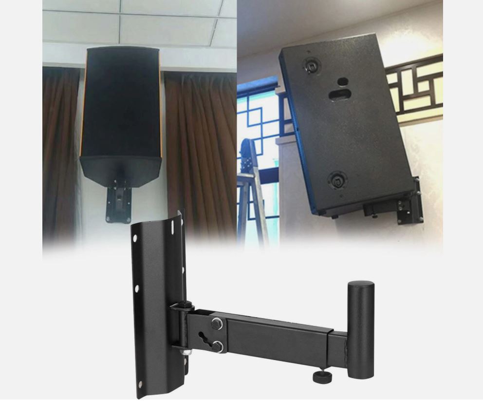 45KG Pair Wall Mount Speaker Stand Adjustable Bracket Tilt & Pan
