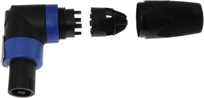 4 Pole Right Angle 90° Jack or Connector for Speaker Cable Wire Lead Cord