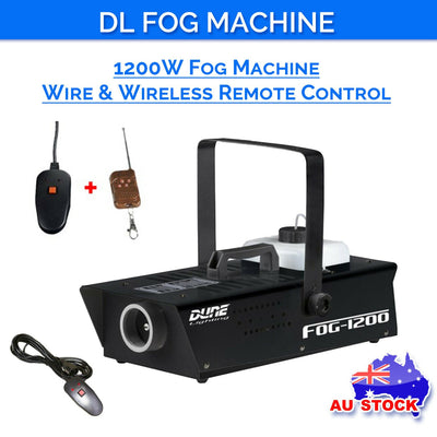 DL 1200W Powerful Fog Smoke Machine Wire & Wireless Remote Controller