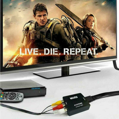Rca to Hdmi Converter 1080p Rca Composite Av to Hdmi Video Audio Converter Adapter Compatible with Wii Ps2 Xbox Support Pal/ntsc with Usb Power Cable