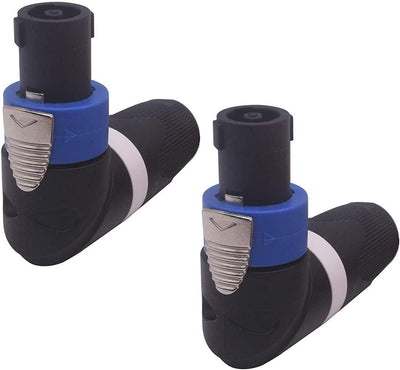 4 Pole Right Angle 90° Jack or Connector for Speaker Cable Wire Lead Cord