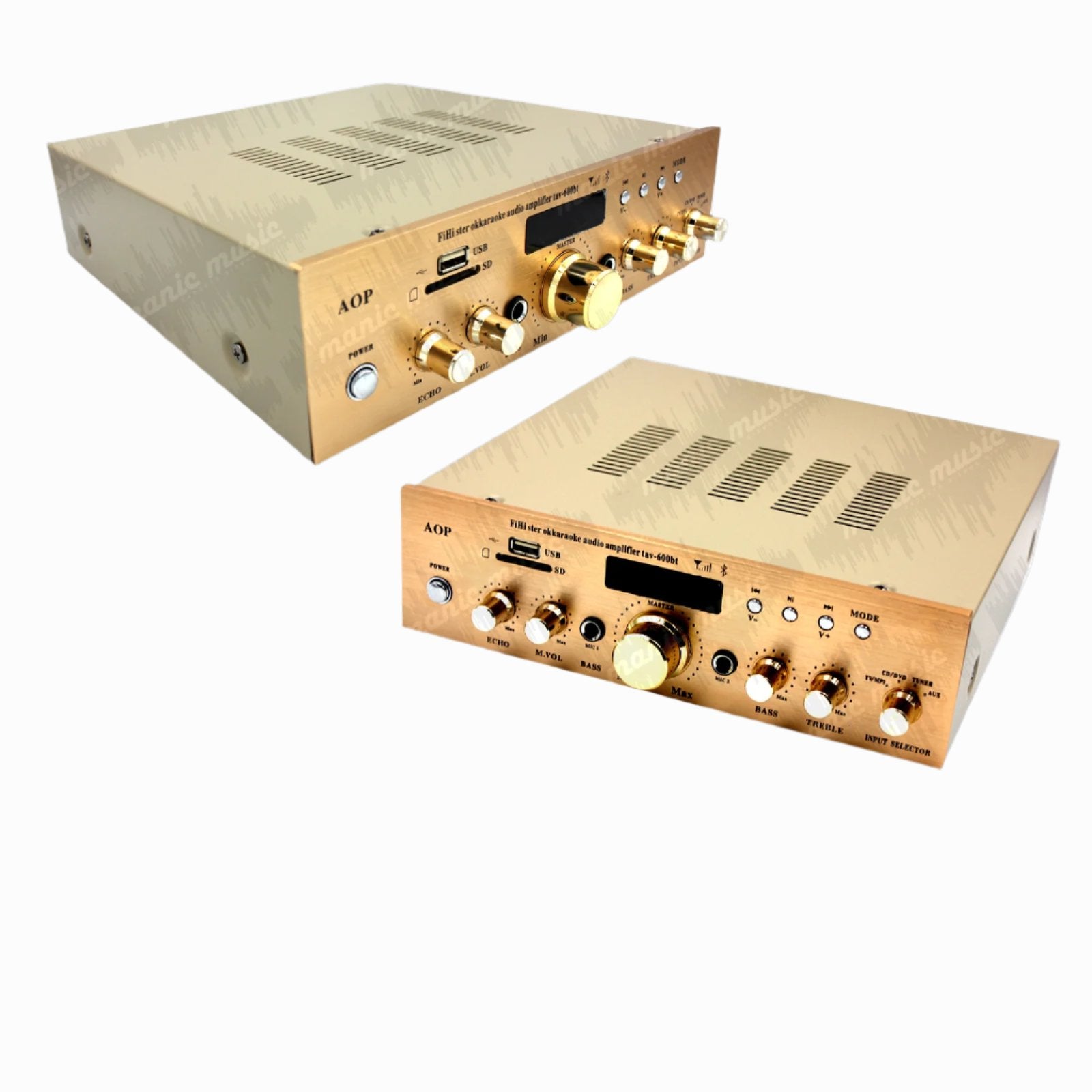 ASHTEC Bluetooth Karaoke 600w Mixer Amplifier Receiver FM Radio MP3 2x Mic Inputs