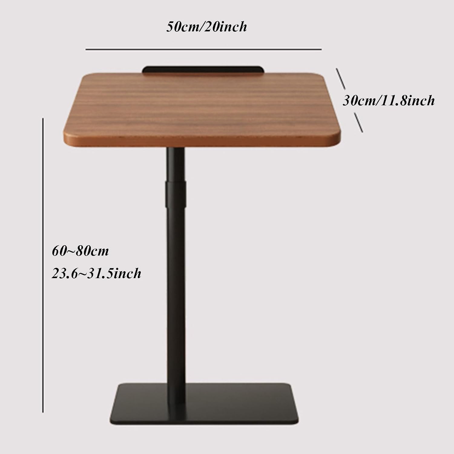 Overbed or Couch Table for Laptop Tablet Food C Shape Height Adjustable 60 to 80 CM