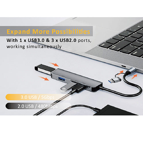 Sansai 4 Ports USB HUB CAT-4030