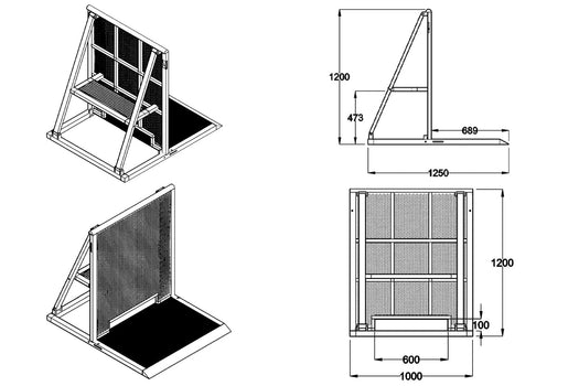 Event Lighting CB1PMK2 - Crowd Barrier with Pass Through