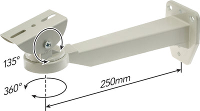 CBA005 ALUMINIUM CAMERA BRACKET MAX 10KG 300H X 100L X 85W MM DOSS FS-2016