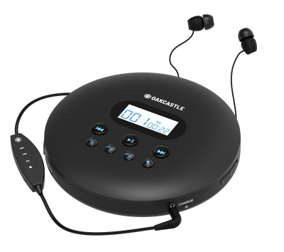 Majority Oakcastle CD100 Bluetooth Portable CD Player - Black