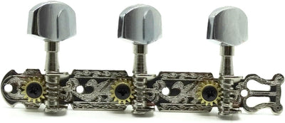 3 on Panel Guitar String Tuning Pegs Machine Heads for Acoustic Guitar Chrome