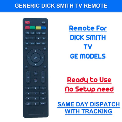 Generic Dick Smith LED LCD TV Remote Control DSE Multiple Model GE Numbers