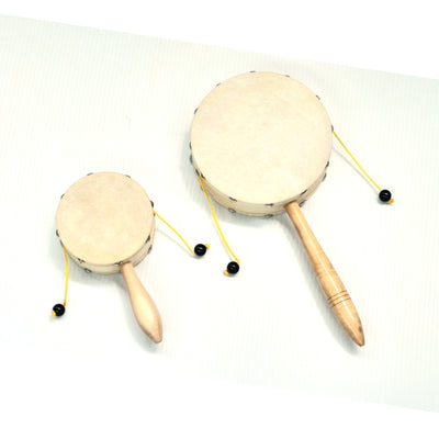 Damroo Rattle Pellet Drum Percussion Instrument Large 4 or 6 inch Kids Educational