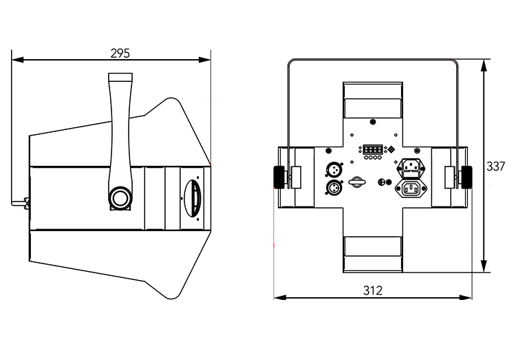 Event Lighting DARKSTAR - 2-in-1 Effect (Fat Beam + White Strobe) with Remote