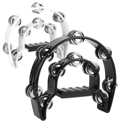 Large Tambourine 40 Bell Double Moon Black Or White Heavy Duty
