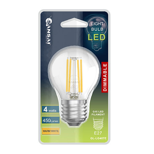 Sansai Dimmable 4W LED E27 BULB GL-LG407E