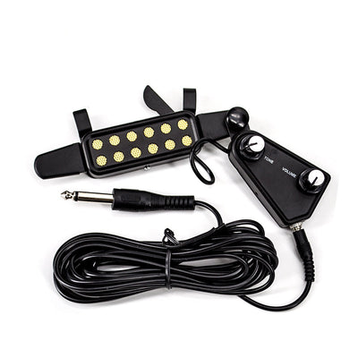 Acoustic Guitar Pick up Upgrade Kit Sound Hole Magnetic Pre Amp with Tone and Volume Control