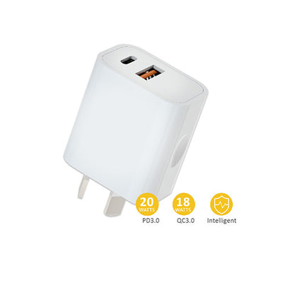 20W USB-A & USB-C wall charger SANSAI HW-311B