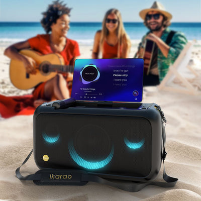 Ikarao Break X1 Portable 800W Karaoke Machine with 13.3” Lyrics Display