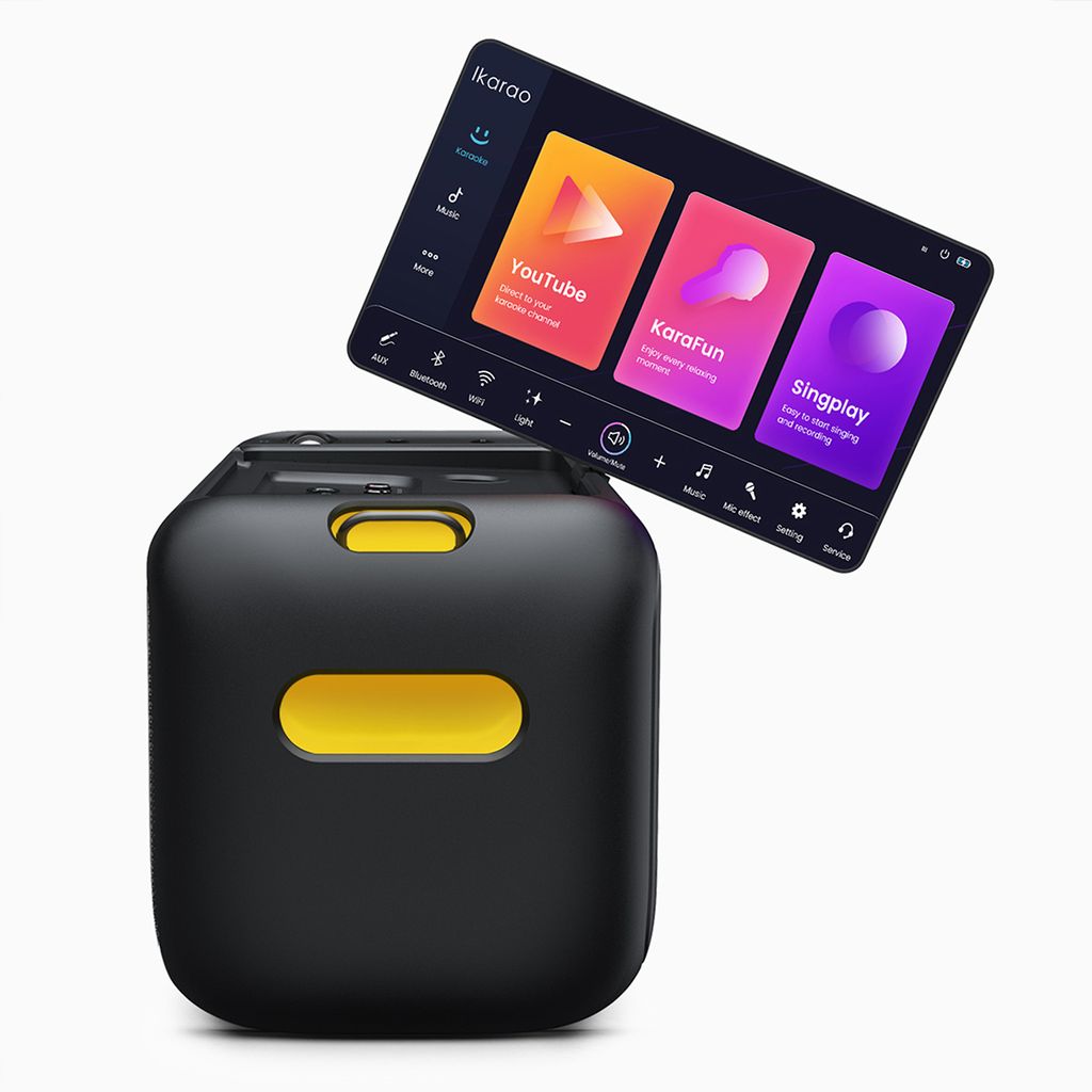 Ikarao Break X1 Portable 800W Karaoke Machine with 13.3” Lyrics Display