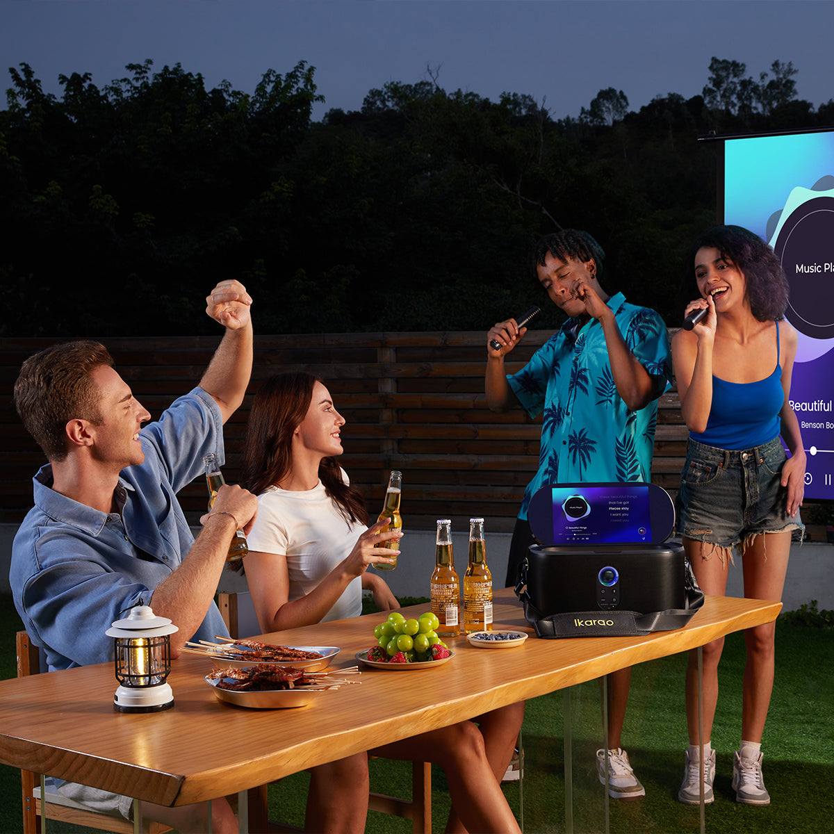 Ikarao Shell S1 Portable 300W Karaoke Machine 10” Lyrics Display