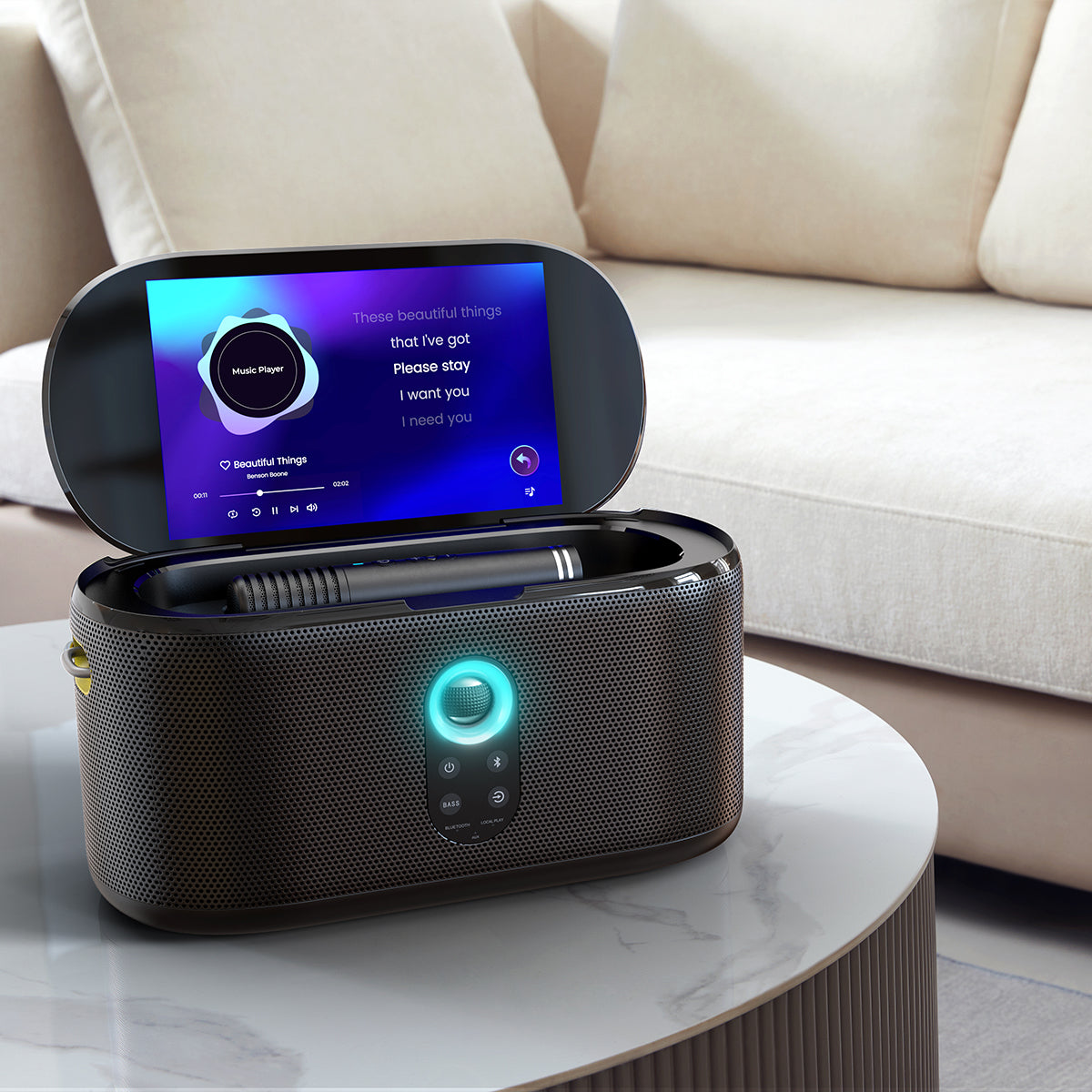 Ikarao Shell S1 Portable 300W Karaoke Machine 10” Lyrics Display