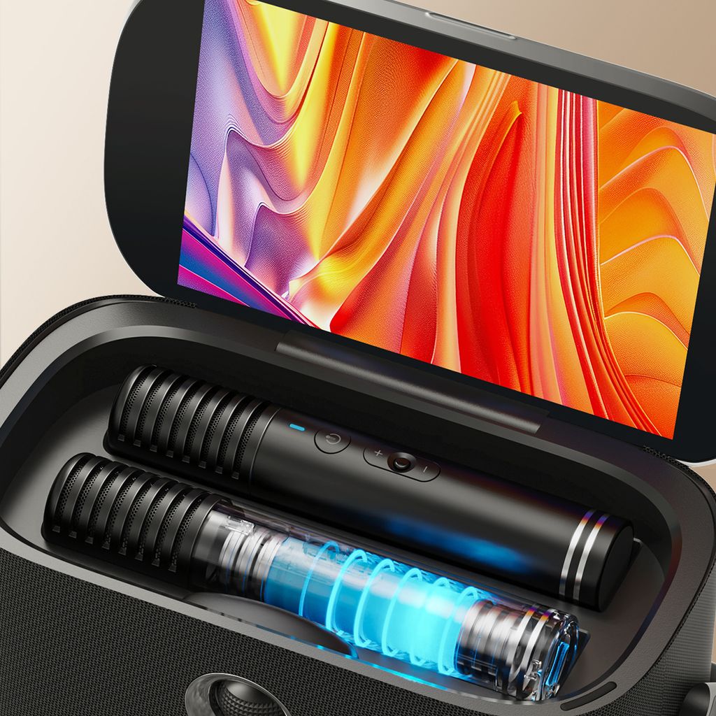 Ikarao Shell S2 Portable 140W Karaoke Speakers with 8” TouchScreen Display