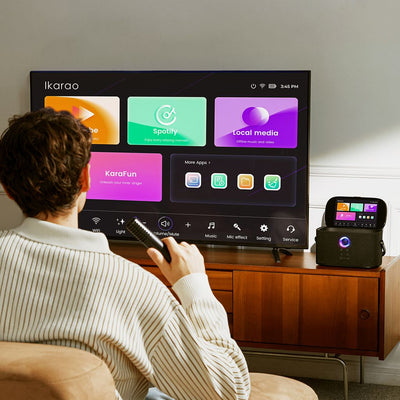 Ikarao Shell S2 Portable 140W Karaoke Speakers with 8” TouchScreen Display