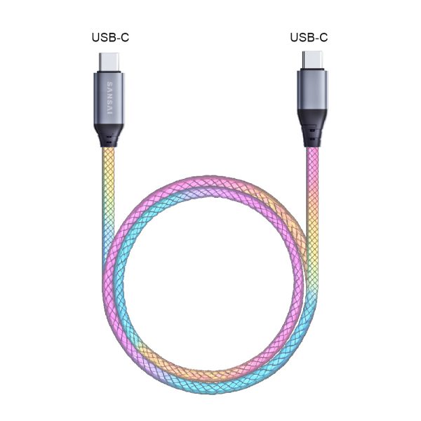 Sansai Light-up RGB USB-C to USB C Cable IPH-0928C