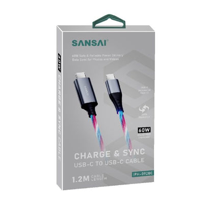 Sansai Light-up RGB USB-C to USB C Cable IPH-0928C