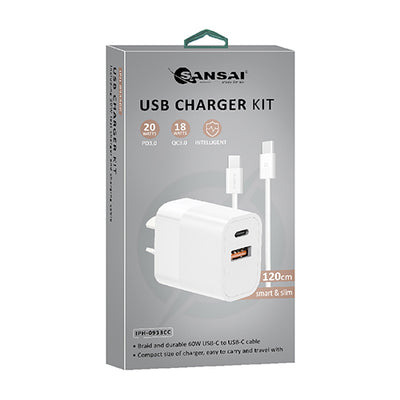 USB-C to USB-C Charger Kit SANSAI IPH-0933CC
