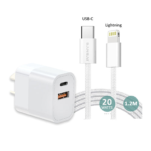 USB-C to USB-Lightning Charger Kit SANSAI IPH-0935CL