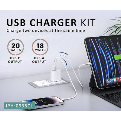 USB-C to USB-Lightning Charger Kit SANSAI IPH-0935CL