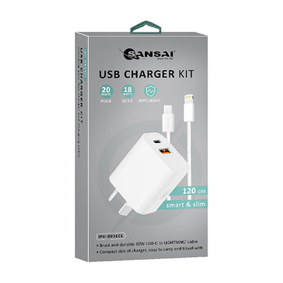 USB-C to USB-Lightning Charger Kit SANSAI IPH-0935CL