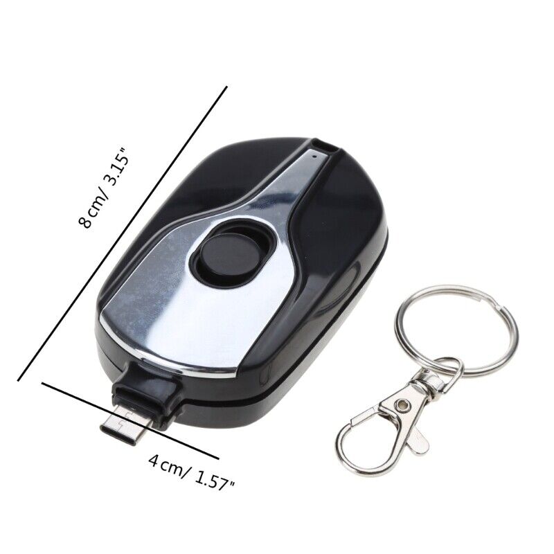 Key chain Power Bank 1500mAh Key Ring Portable Mini Charger for iPhone or Type-C