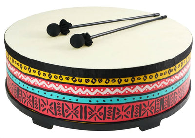 Large 22" Inch Gathering Drum Pre-Tuned Floor Tom with Pair of Beaters Kids Community