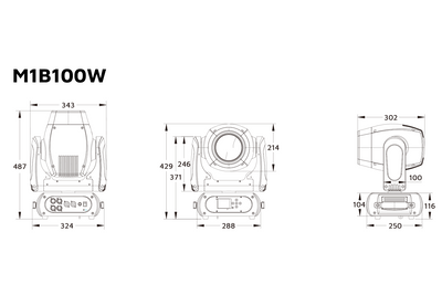 Event Lighting M1B100W - 100 W LED Beam Moving Head