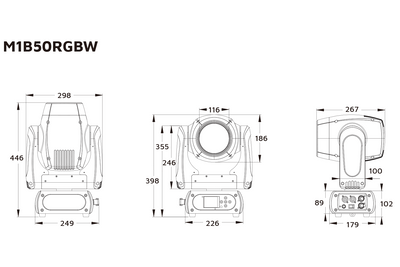 Event Lighting M1B50RGB - 50W RGB LED Beam Moving Head