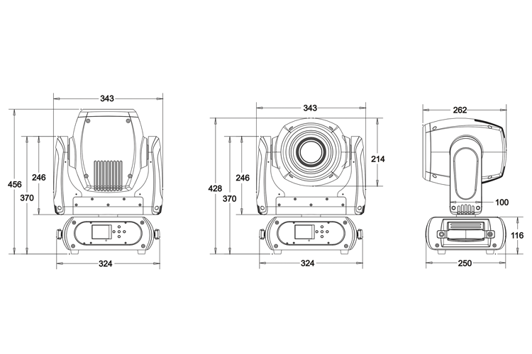 Event Lighting M1S180W - 180W LED Spot Moving Head