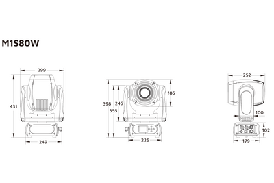Event Lighting M1S80W - 80 W LED Spot Moving Head