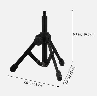 Mini Desktop Microphone Stand Robust Metal Foldable Design