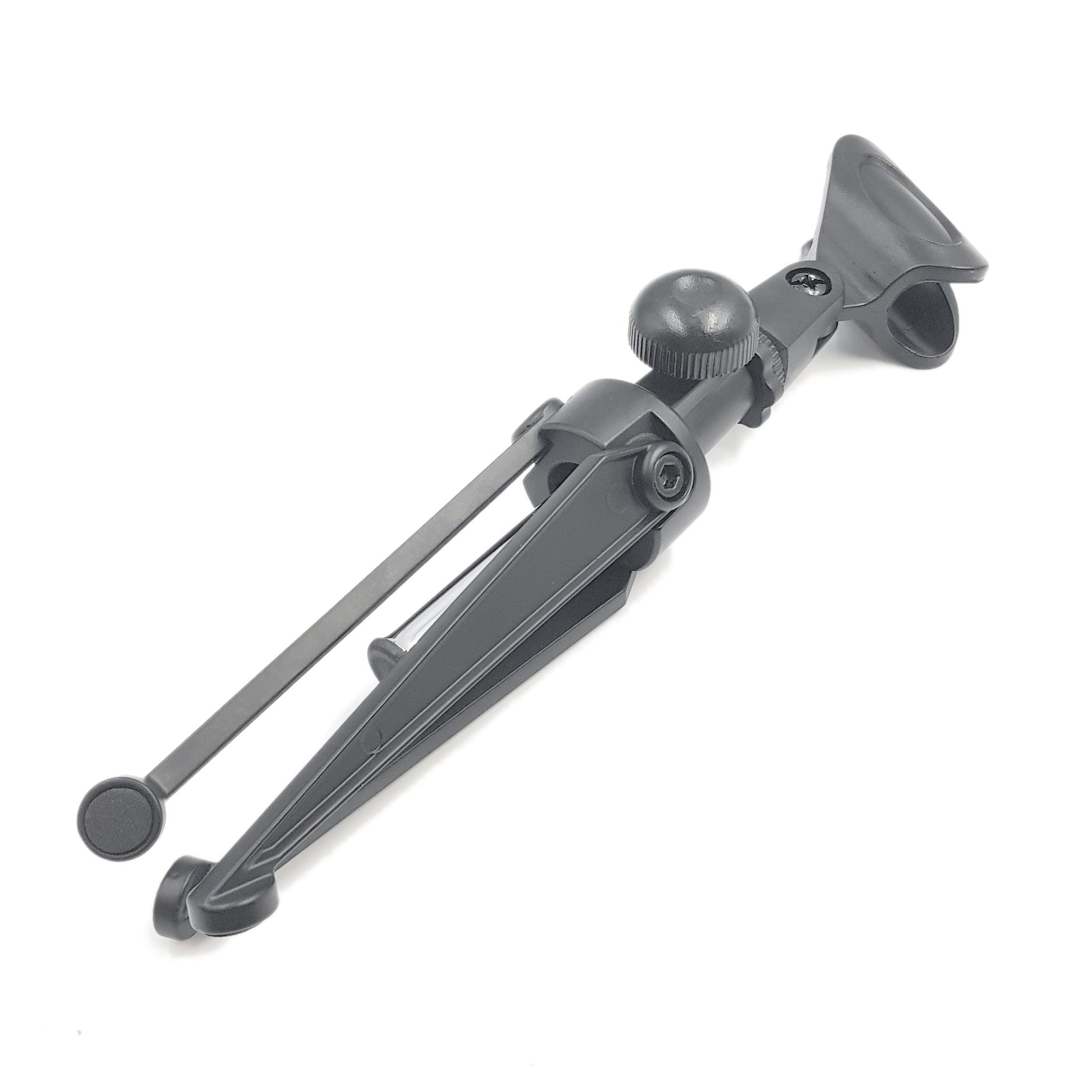 Mini Desktop Microphone Stand Metal Foldable Height Adjustable + Mic Clip + 3/8” 5/8" Adapter