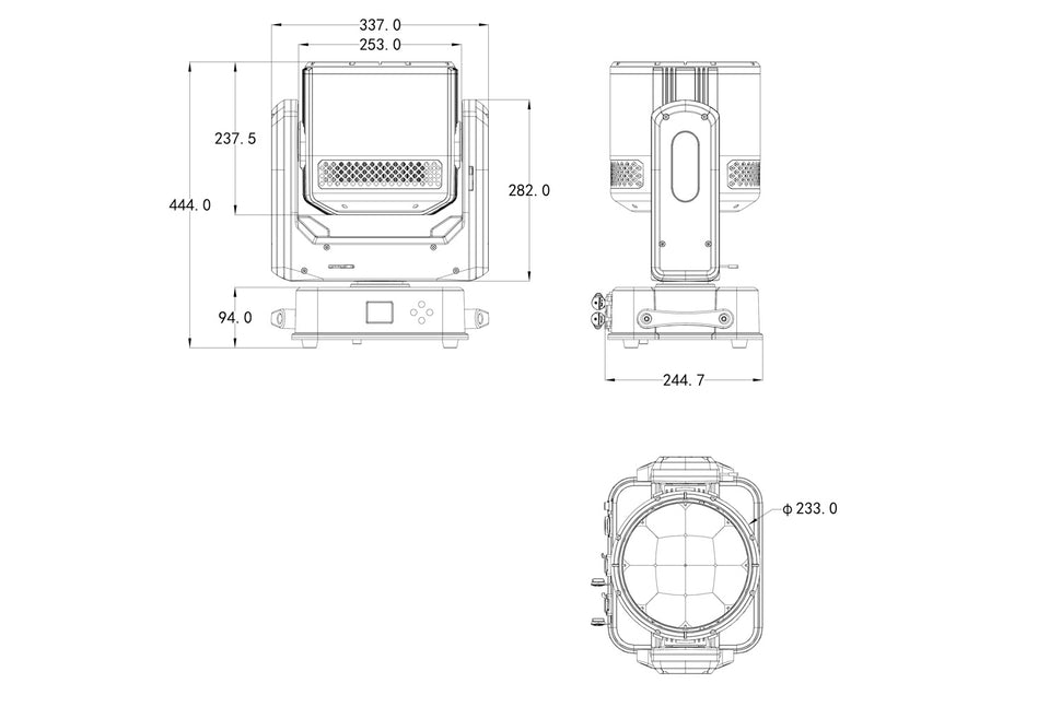 OUTBACK12X40W - 12 x 40W Zoom Wash Outdoor Moving Head