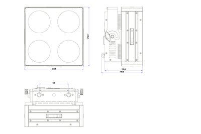 Event Lighting PANX22 - 2 x 2 40W COB RGB+CW+WW Pixel Control Panel