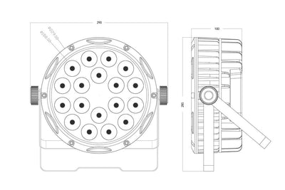 Event Lighting PAR18X4QL-IP - Outdoor Lite Par with 18 x 4W RGBW LEDs